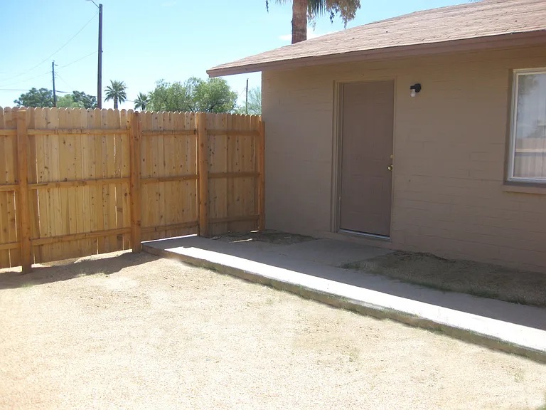 Private outdoor area shown at 6454 South 22nd Street.